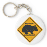 Wombat Crossing Sign keychains