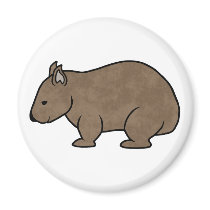 Wombat Graphic Refrigerator Magnet