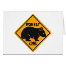 Wombat Zone Sign Greeting Card