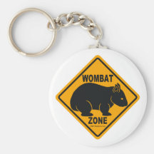 Wombat Zone Sign Keychain
