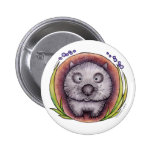 'Wombie' the wombat button badge