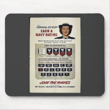Women 20 To 36 Earn A Navy Rating Mousepads