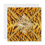 Women 40th Birthday Party Bengal Tiger effect Invitations