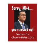 Women against Mitt Post Cards