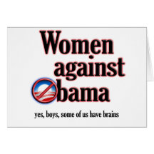 Women Against Obama Greeting Card