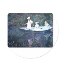 Women Boating - Claude Monet Sticker