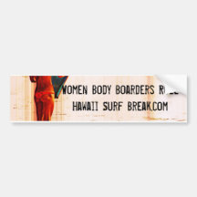 Women Body Boarder Bumper Sticker