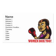 Women Box Too Business Card Templates