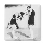 Women Drying their Hair at the Beach Magnet