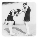 Women Drying their Hair at the Beach Stickers