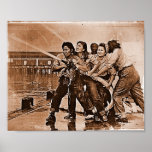 Women Firefighters Pearl Harbour December 7th Posters