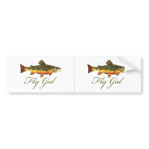 Women Fly Fishing Bumper Sticker