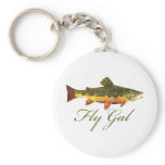 Women Fly Fishing Key Chains