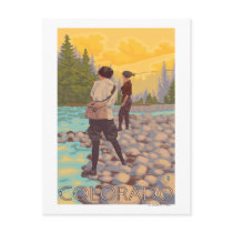 Women Fly FishingColorado Postcard