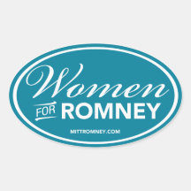 Women For Mitt Romney 2012 (Blue Oval Sticker)
