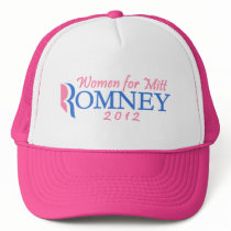 Women for Mitt Romney 2012, Pink/Blue Trucker Hat