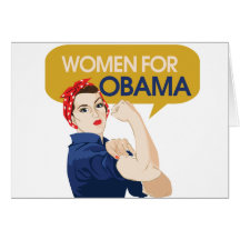 Women for Obama Retro Greeting Card