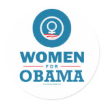 Women for Obama Round Sticker