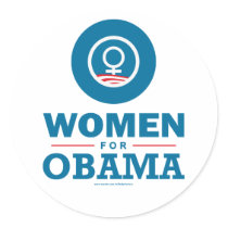 Women for Obama Round Sticker