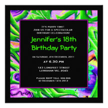 Women Graffiti Birthday Invitation