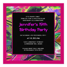 Women Graffiti Birthday Invitation