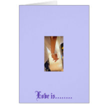 women holding hands, Love is........ Card
