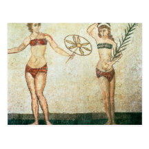 Women in 'bikinis' post cards