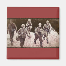 Women in Combat Gear WWII Fridge Magnet
