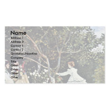 Women In The Garden By Claude Monet Business Card Template