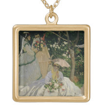 Women in the Garden, detail of a Seated Woman with Necklace