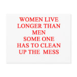 women live longer post cards
