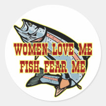 Women Love Me Fish Fear me Sticker