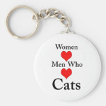 Women Love Men Who Love Cats Key Chains