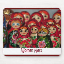 Women Nest, Russian Nesting Dolls Mouse Pads