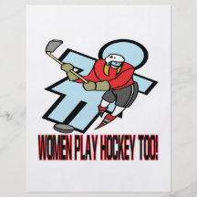 Women Play Hockey Too Custom Flyer