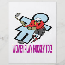 Women Play Hockey Too Custom Flyer