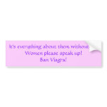 Women Speak up! Bumper sticker