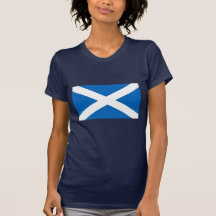 Women T Shirt with Flag of Scotland