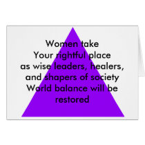 Women take Your rightful place as wise leaders Greeting Card