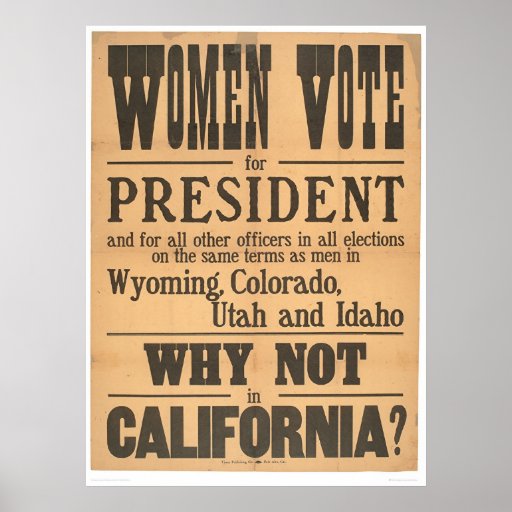 Women Vote Broadside (1873A) Poster