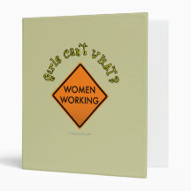 Women Working Road Sign Binder