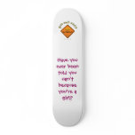 Women Working Road Sign Skateboard