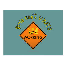 Women Working Sign Post Cards