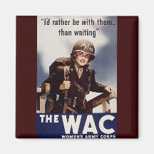 Womens Army Corp Fridge Magnets