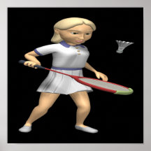 Womens Badminton Print
