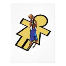 Womens Basketball Custom Invitation