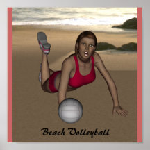 Womens Beach Volleyball Poster