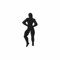 Womens Bodybuilding Pose Embroidered Shirt