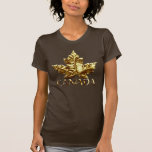 Women's Canada Souvenir T-shirt Gold Maple Leaf