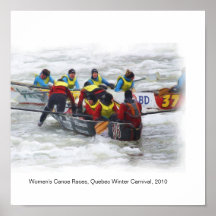Women's Canoe Races - Quebec Winter Carnival 2010 Print